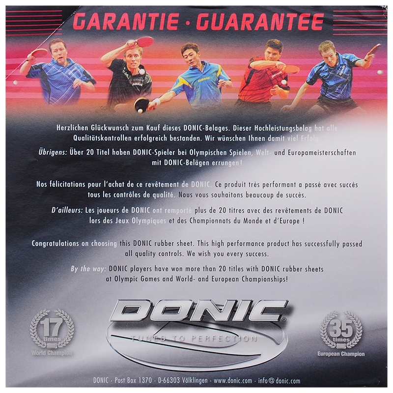Gommes De Tennis De Table Donic Bluefire M2 – Rouge, épaisseur 2,00 Mm, Caoutchouc Rapide Avec Effet Catapulte
