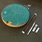 360° Rotating Table Tennis Rubber Cutting Board Set