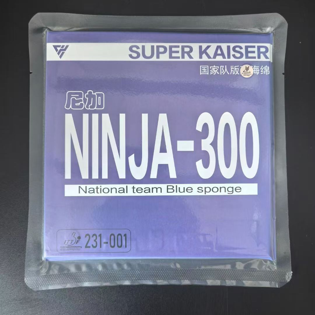 Super Kaiser Ninja 300 Table Tennis Rubber - National Team Blue Sponge Super Kaiser Ninja 300 Table Tennis Rubber - National Team Blue Sponge